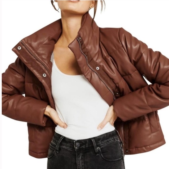 Abercrombie brown puffer Clearance